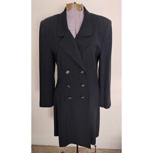 Vtg Double Breasted Dress Women's Military Lois Snyder Dani Max Office Career 8